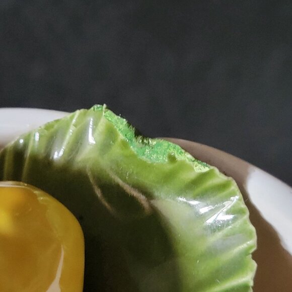 Vintage Ceramic Basket With Lemons Made in Italy, Vintage Ceramic Fruit - Picture 10 of 11